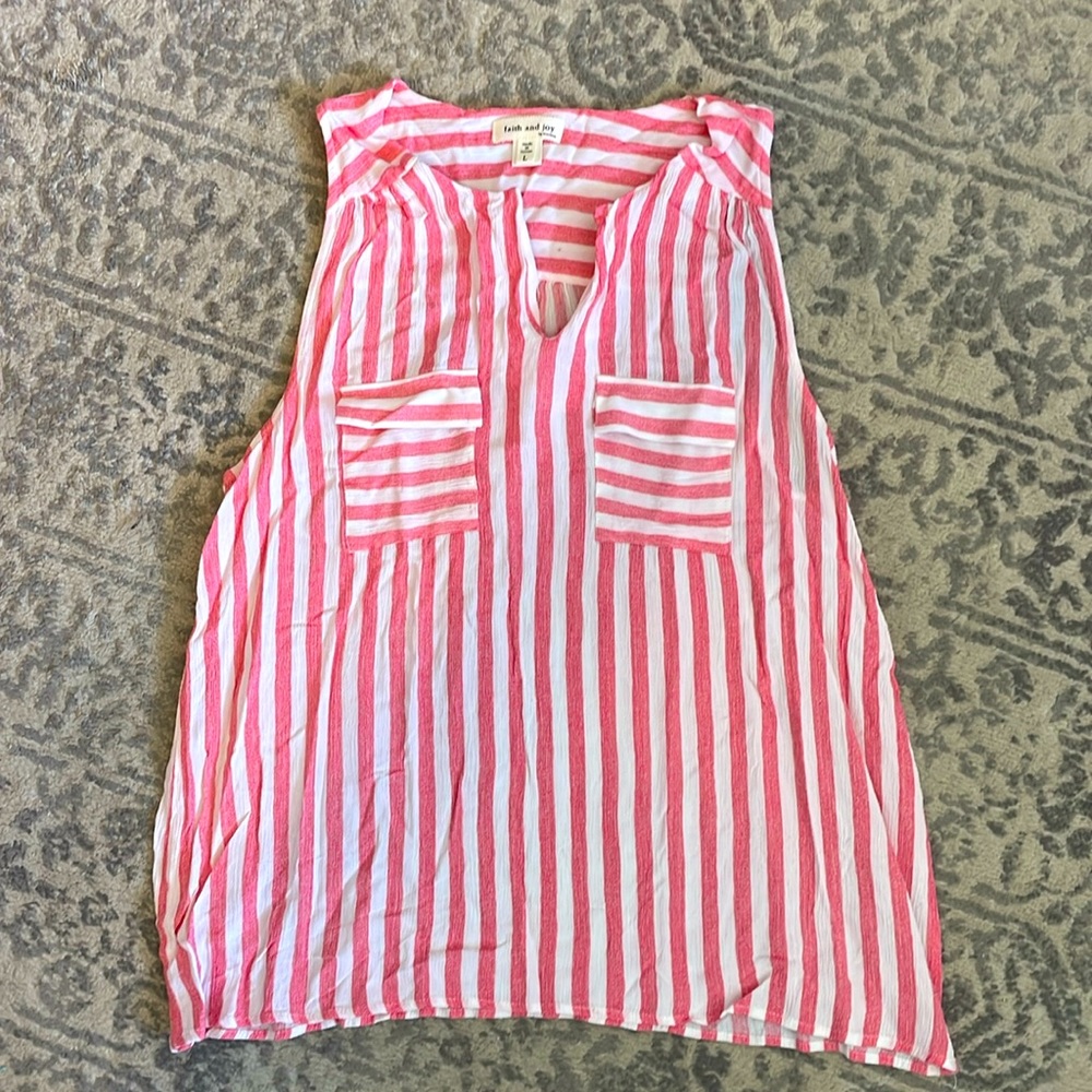 Sleeveless, Striped Top